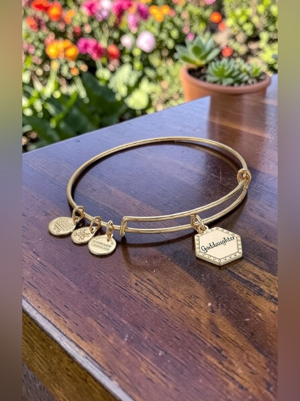 Alex And Ani - Goddaughter, 'There's No One Else Like Her' Charm Bangle Bracelet